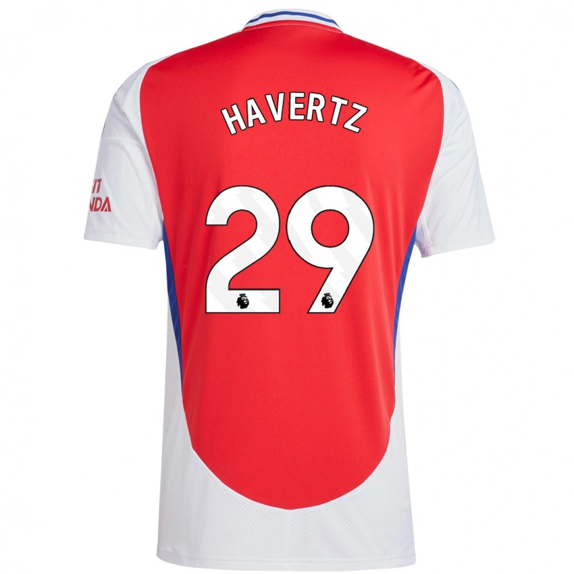 Danxen Herren Kai Havertz #29 Rot Weiß Heimtrikot Trikot 2024/25 T-Shirt