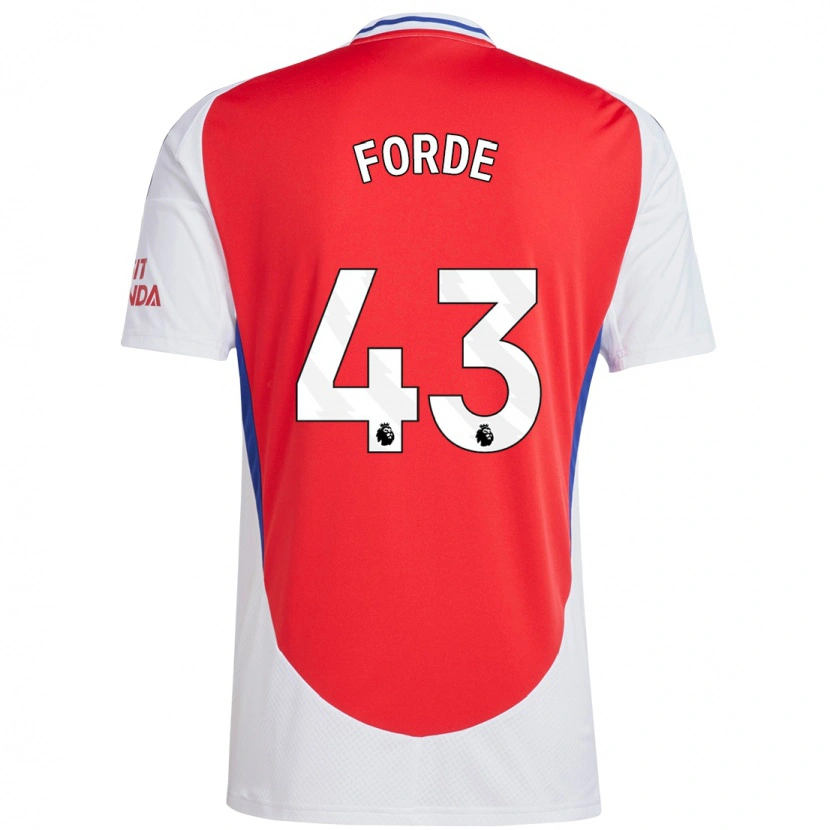 Danxen Herren Romari Forde #43 Rot Weiß Heimtrikot Trikot 2024/25 T-Shirt