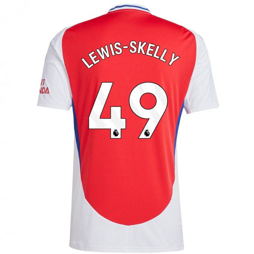 Danxen Herren Myles Lewis-Skelly #49 Rot Weiß Heimtrikot Trikot 2024/25 T-Shirt