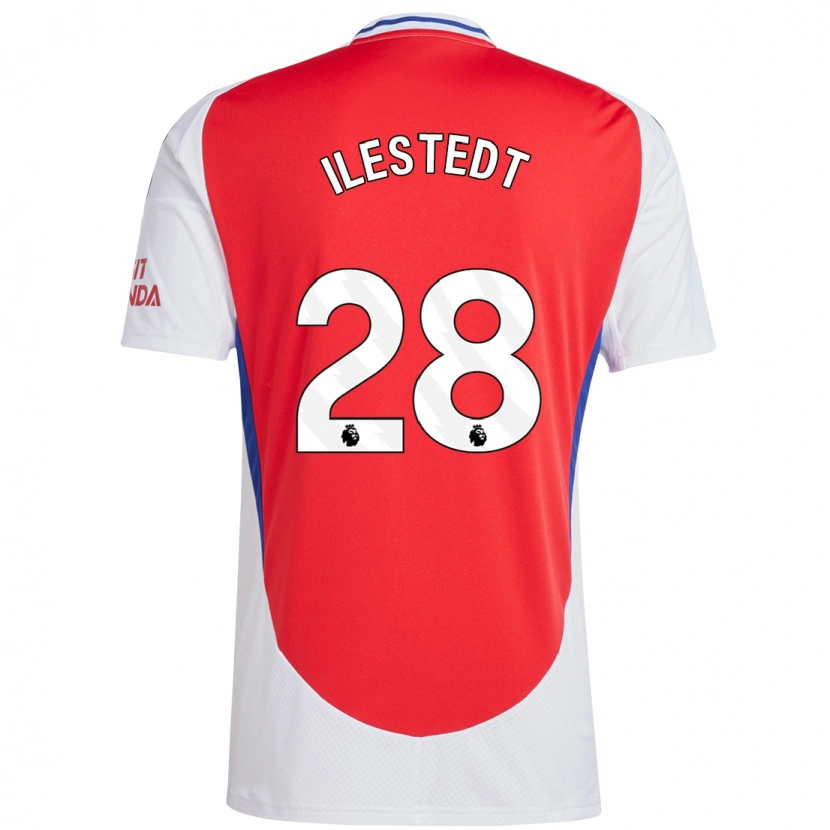 Danxen Herren Amanda Ilestedt #28 Rot Weiß Heimtrikot Trikot 2024/25 T-Shirt
