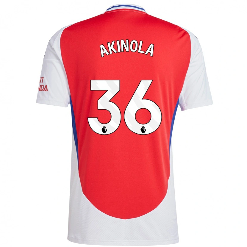 Danxen Herren Tim Akinola #36 Rot Weiß Heimtrikot Trikot 2024/25 T-Shirt