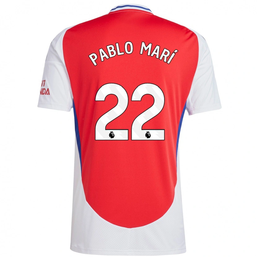 Danxen Herren Pablo Mari #22 Rot Weiß Heimtrikot Trikot 2024/25 T-Shirt