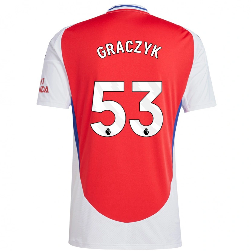 Danxen Herren Hubert Graczyk #53 Rot Weiß Heimtrikot Trikot 2024/25 T-Shirt