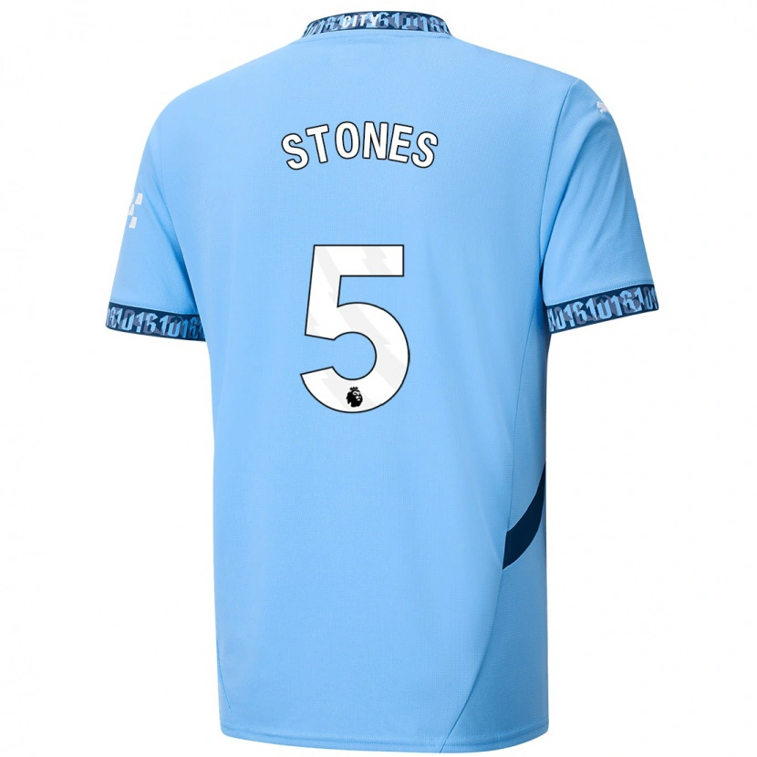Danxen Herren John Stones #5 Marineblau Heimtrikot Trikot 2024/25 T-Shirt