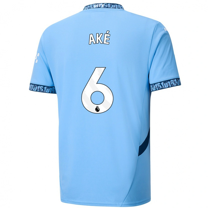 Danxen Herren Nathan Aké #6 Marineblau Heimtrikot Trikot 2024/25 T-Shirt