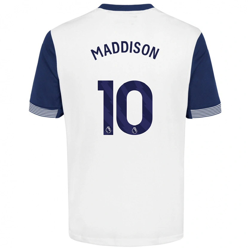 Danxen Herren James Maddison #10 Weiß Blau Heimtrikot Trikot 2024/25 T-Shirt