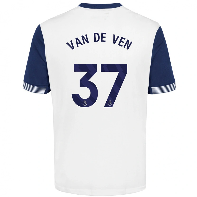 Danxen Herren Micky Van De Ven #37 Weiß Blau Heimtrikot Trikot 2024/25 T-Shirt