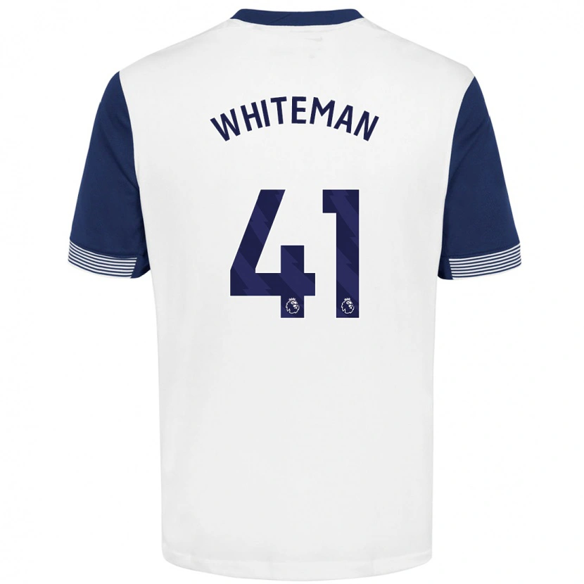 Danxen Herren Alfie Whiteman #41 Weiß Blau Heimtrikot Trikot 2024/25 T-Shirt