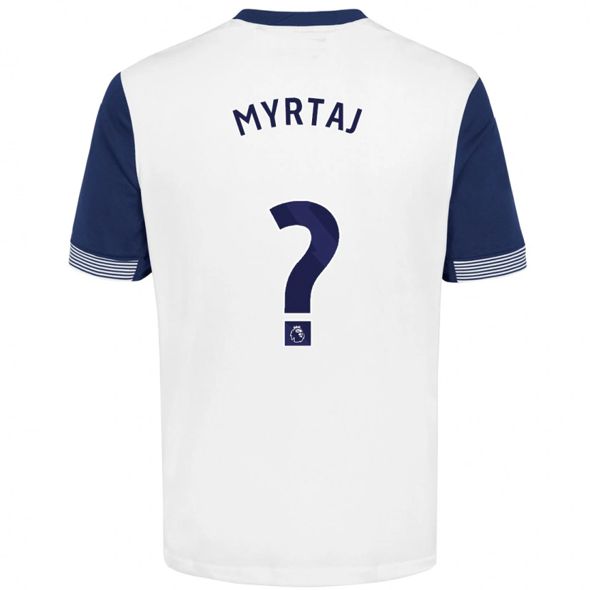 Danxen Herren Leon Myrtaj #0 Weiß Blau Heimtrikot Trikot 2024/25 T-Shirt