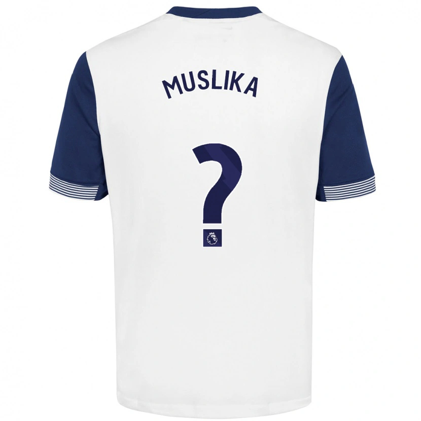 Danxen Herren Armend Muslika #0 Weiß Blau Heimtrikot Trikot 2024/25 T-Shirt