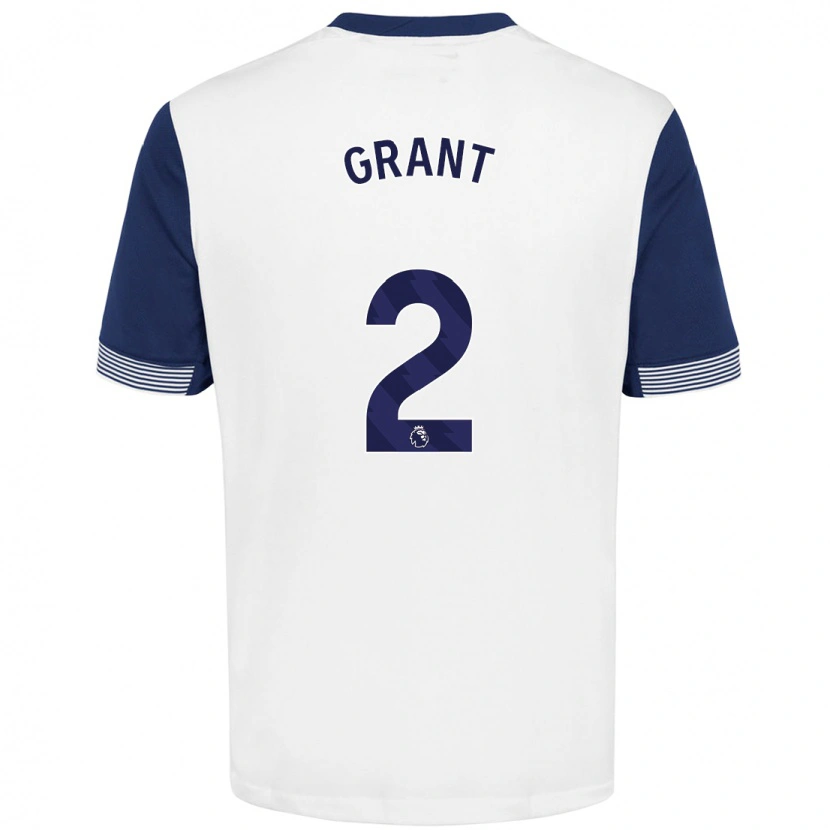 Danxen Herren Charlotte Grant #2 Weiß Blau Heimtrikot Trikot 2024/25 T-Shirt