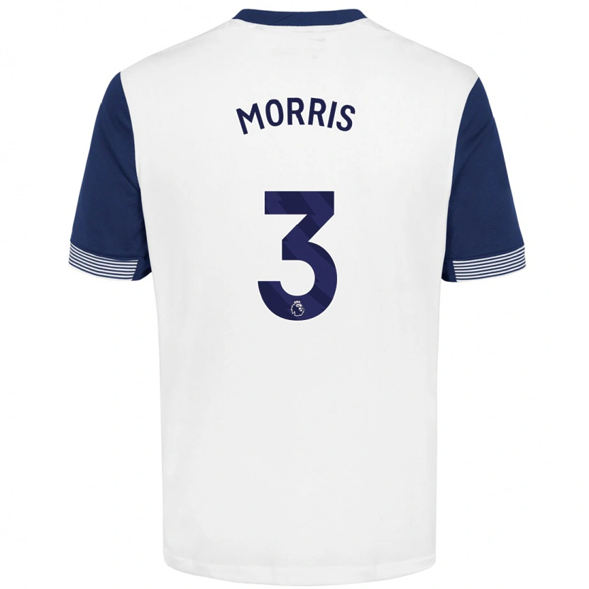 Danxen Herren Ella Morris #3 Weiß Blau Heimtrikot Trikot 2024/25 T-Shirt