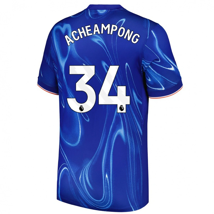 Danxen Herren Josh Acheampong #34 Blau Weiß Heimtrikot Trikot 2024/25 T-Shirt