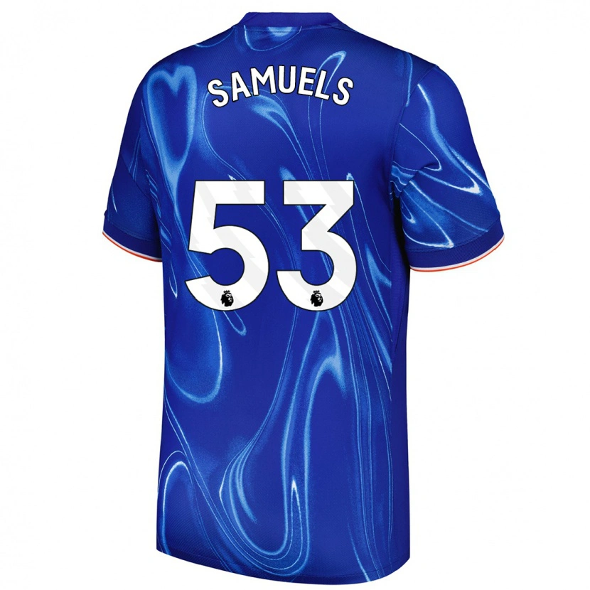 Danxen Herren Ishé Samuels-Smith #53 Blau Weiß Heimtrikot Trikot 2024/25 T-Shirt