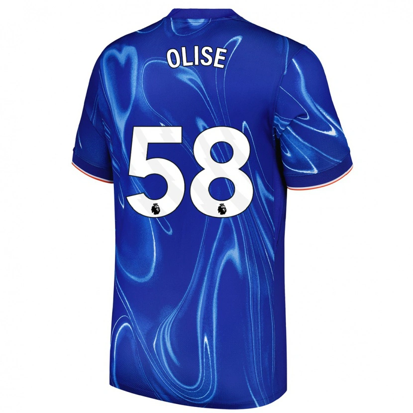 Danxen Herren Richard Olise #58 Blau Weiß Heimtrikot Trikot 2024/25 T-Shirt