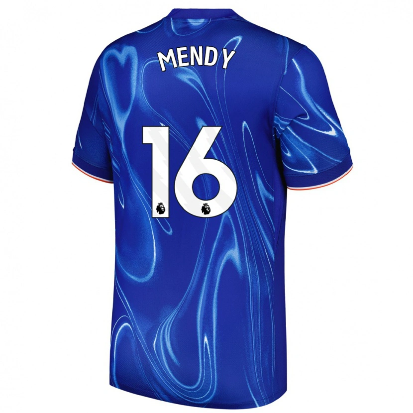 Danxen Herren Edouard Mendy #16 Blau Weiß Heimtrikot Trikot 2024/25 T-Shirt
