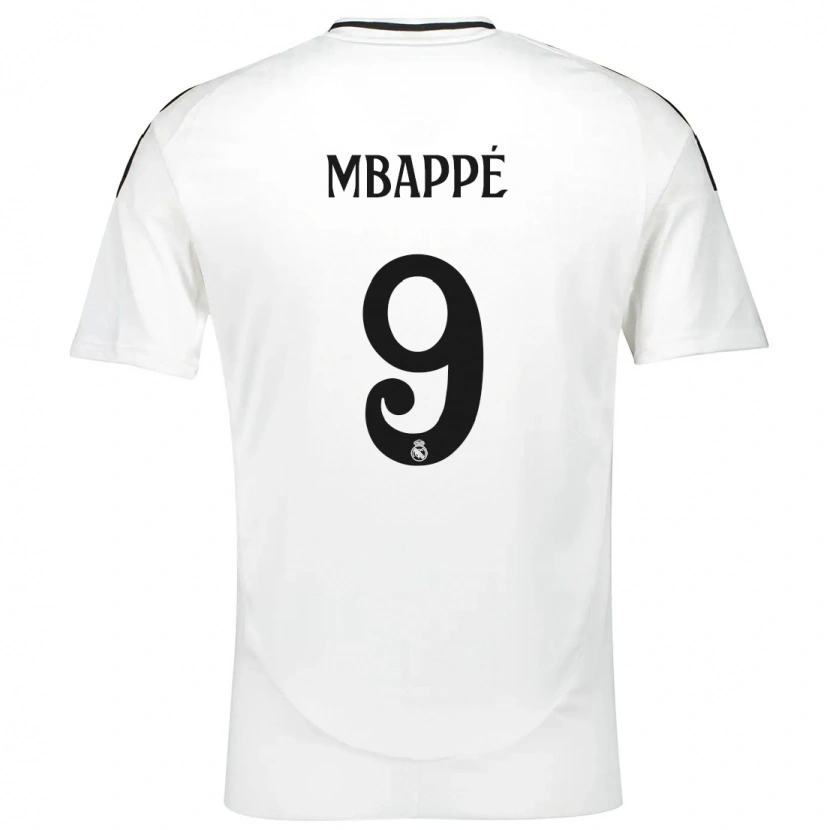 Danxen Herren Kylian Mbappé #9 Weiß Heimtrikot Trikot 2024/25 T-Shirt