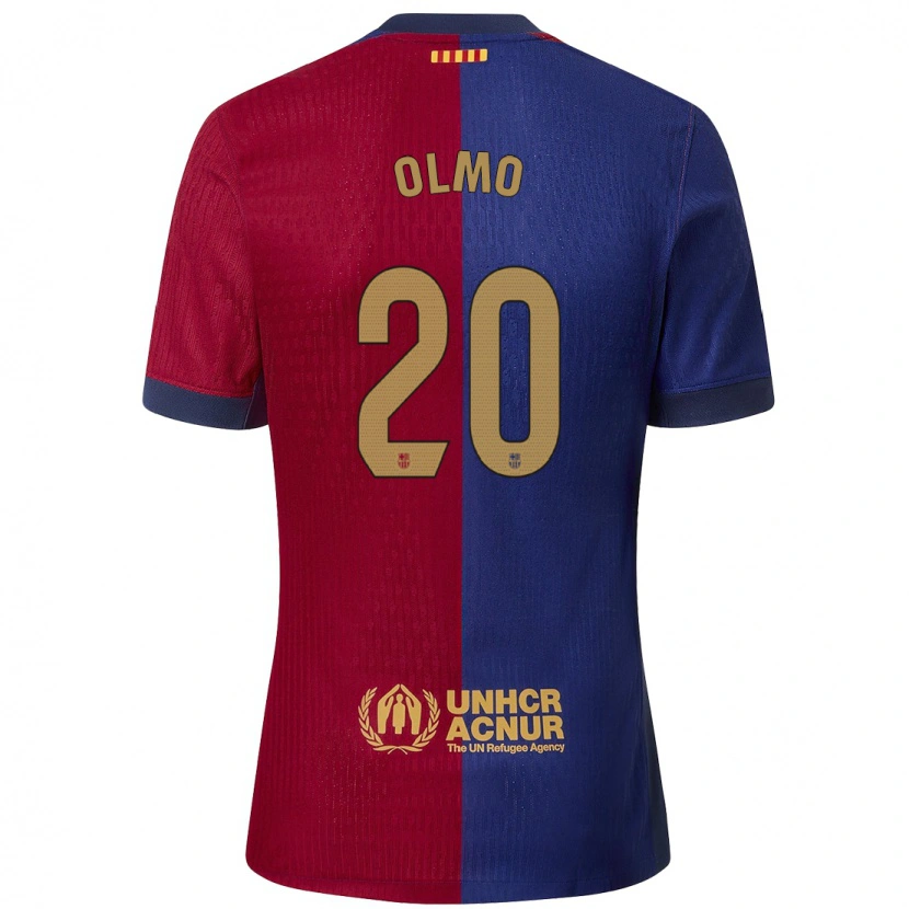 Danxen Herren Dani Olmo #20 Blau Rot Heimtrikot Trikot 2024/25 T-Shirt
