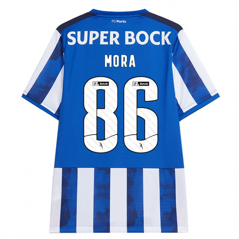 Danxen Herren Rodrigo Mora #86 Blau Weiß Heimtrikot Trikot 2024/25 T-Shirt