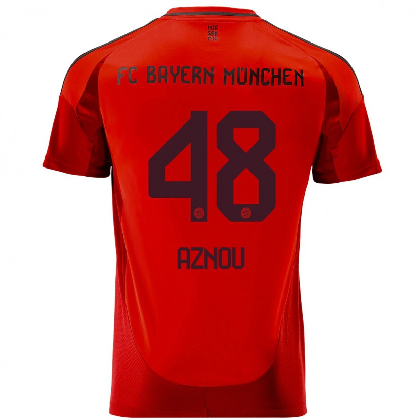 Danxen Herren Adam Aznou #48 Rot Heimtrikot Trikot 2024/25 T-Shirt