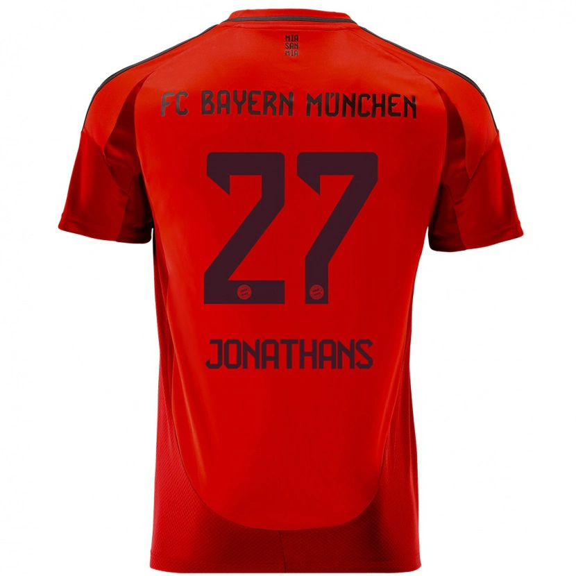 Danxen Herren David Jonathans #27 Rot Heimtrikot Trikot 2024/25 T-Shirt