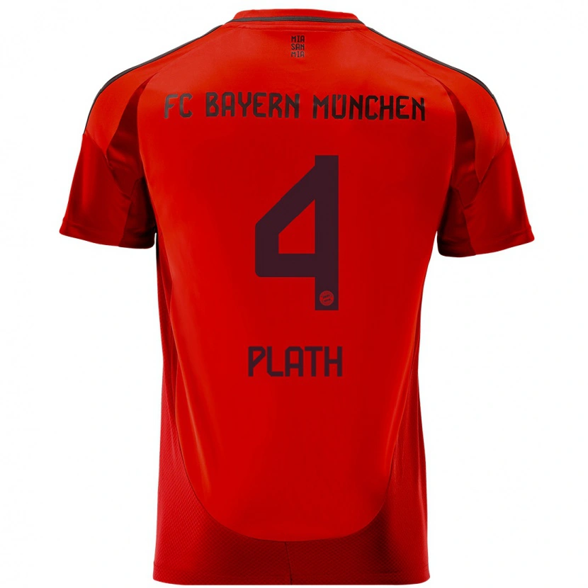 Danxen Herren Max Plath #4 Rot Heimtrikot Trikot 2024/25 T-Shirt