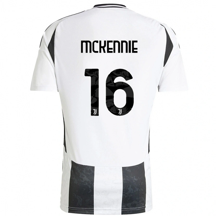 Danxen Herren Weston Mckennie #16 Weiß Schwarz Heimtrikot Trikot 2024/25 T-Shirt