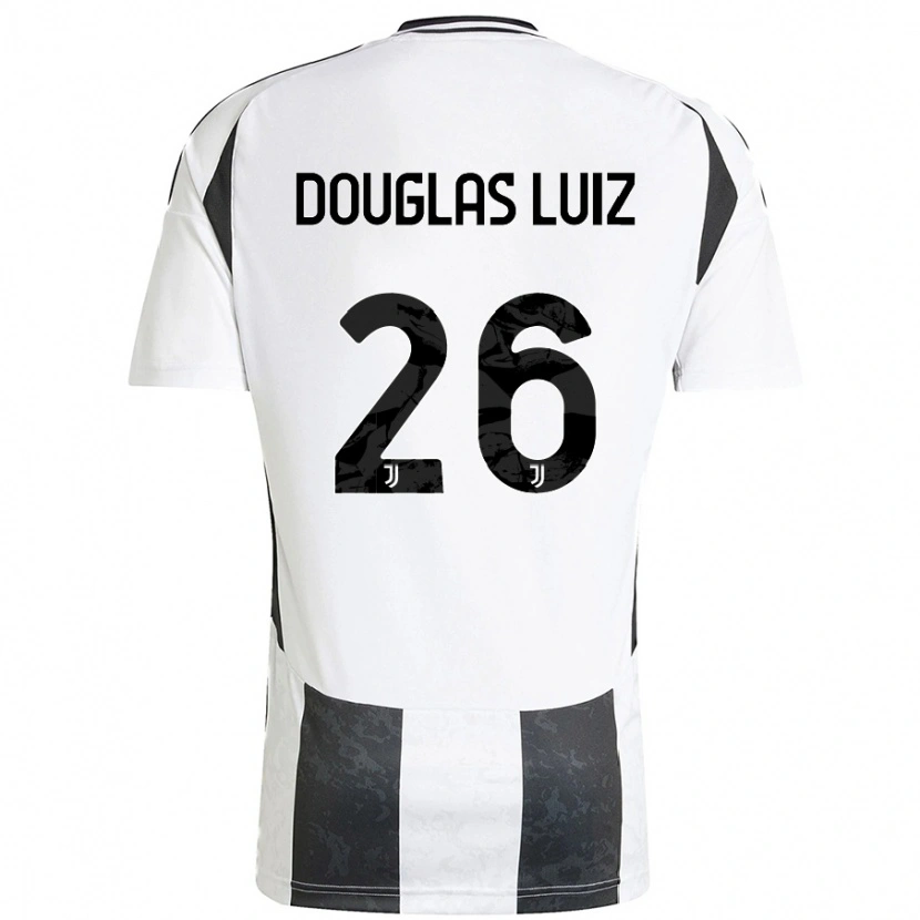 Danxen Herren Douglas Luiz #26 Weiß Schwarz Heimtrikot Trikot 2024/25 T-Shirt