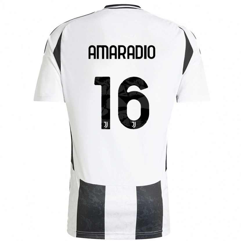 Danxen Herren Luca Amaradio #16 Weiß Schwarz Heimtrikot Trikot 2024/25 T-Shirt