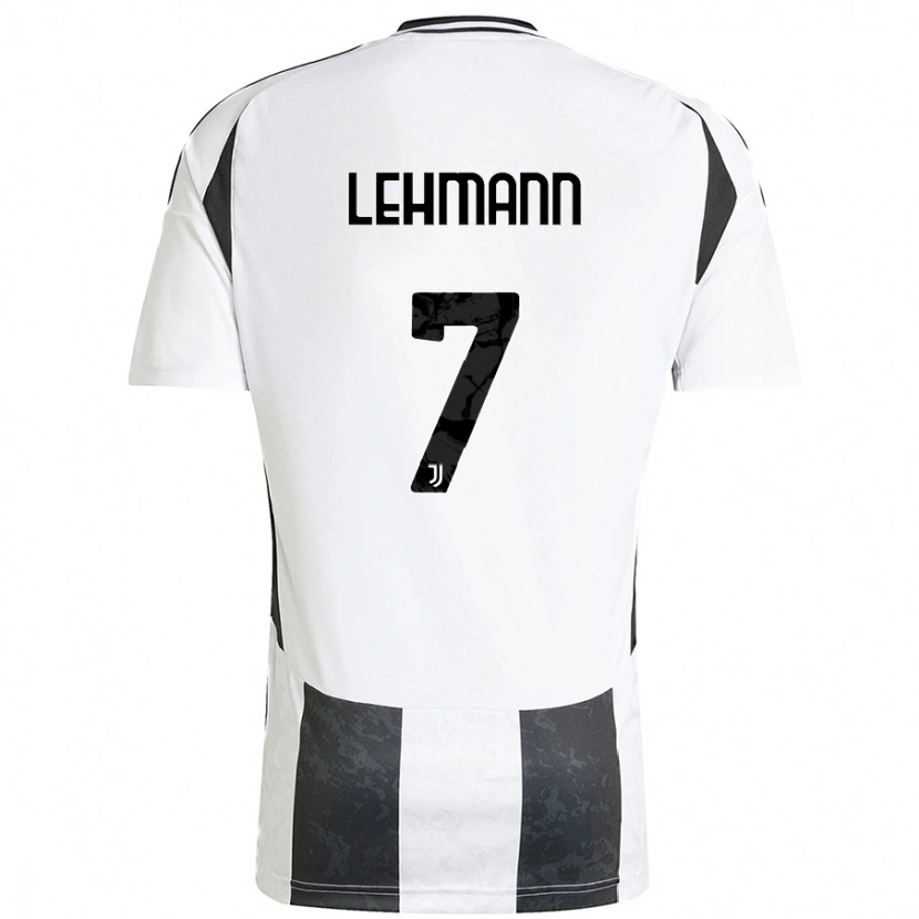 Danxen Herren Alisha Lehmann #7 Weiß Schwarz Heimtrikot Trikot 2024/25 T-Shirt
