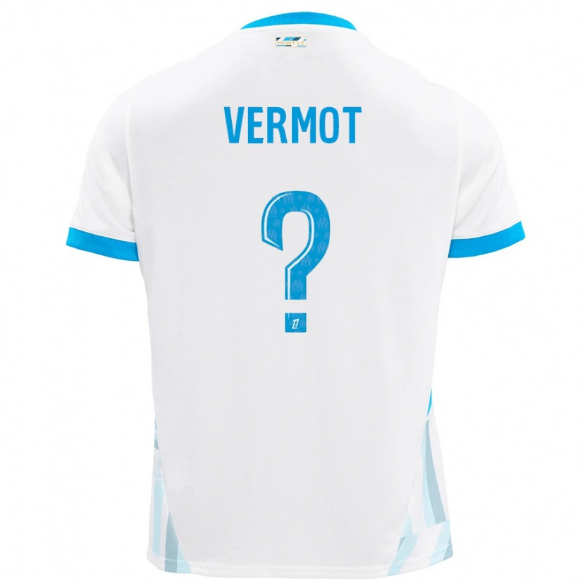 Danxen Herren Théo Vermot #0 Weiß Himmelblau Heimtrikot Trikot 2024/25 T-Shirt
