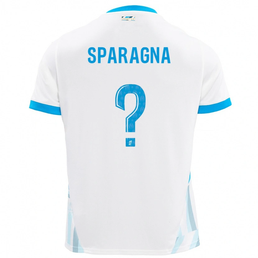 Danxen Herren Stéphane Sparagna #0 Weiß Himmelblau Heimtrikot Trikot 2024/25 T-Shirt