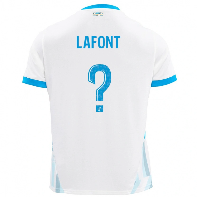 Danxen Herren Gaël Lafont #0 Weiß Himmelblau Heimtrikot Trikot 2024/25 T-Shirt