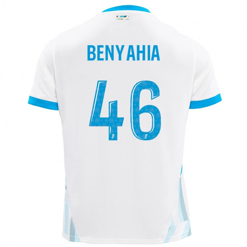 Danxen Herren Aylan Benyahia-Tani #46 Weiß Himmelblau Heimtrikot Trikot 2024/25 T-Shirt