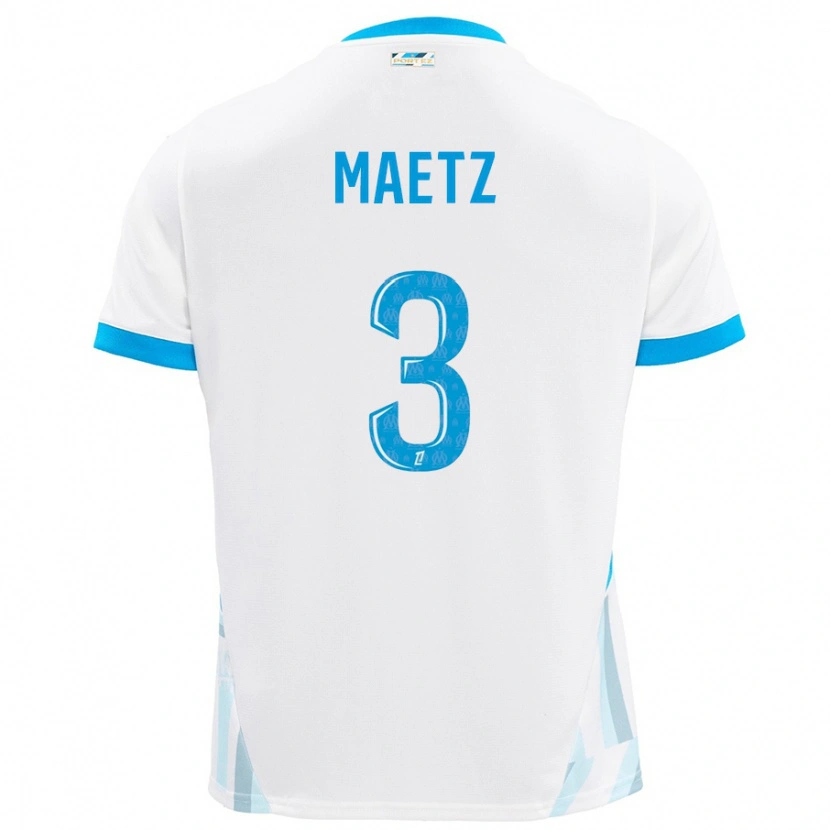 Danxen Herren Agathe Maetz #3 Weiß Himmelblau Heimtrikot Trikot 2024/25 T-Shirt