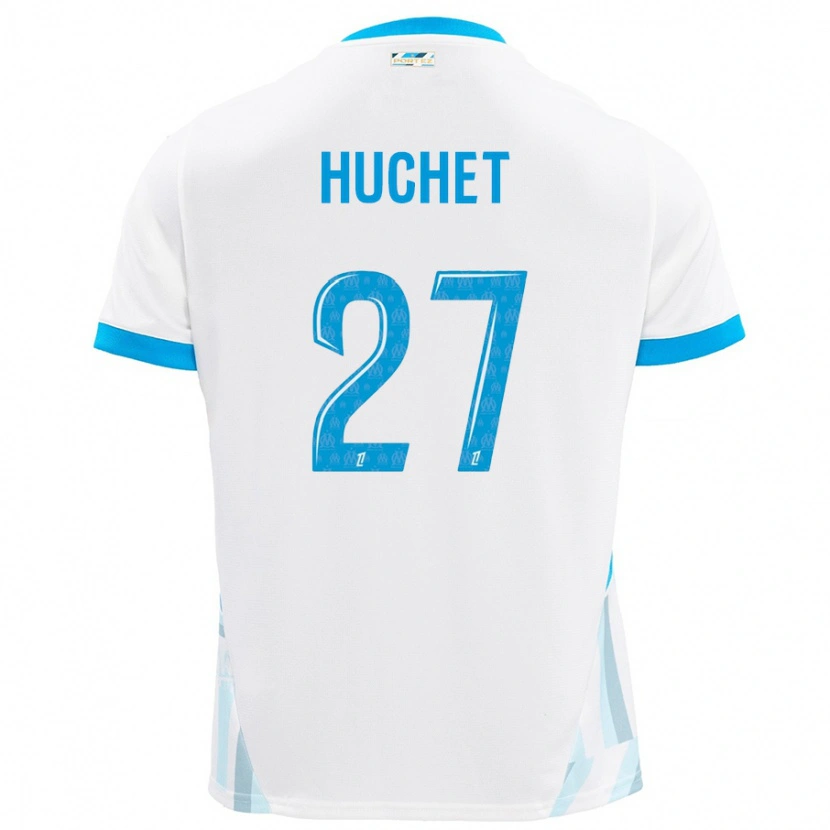 Danxen Herren Sarah Huchet #27 Weiß Himmelblau Heimtrikot Trikot 2024/25 T-Shirt