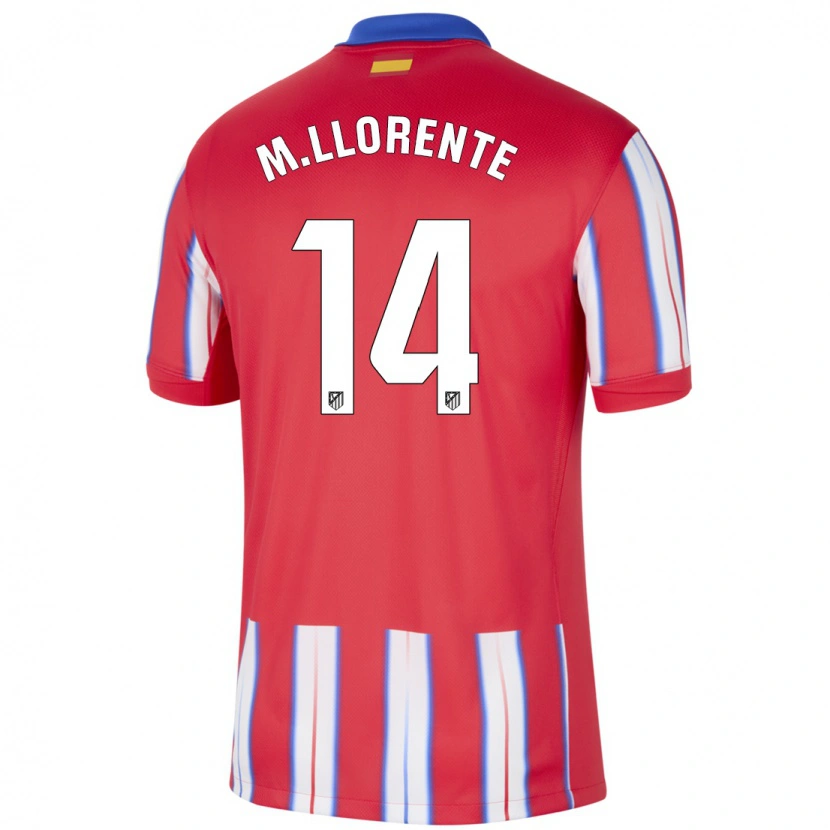 Danxen Herren Marcos Llorente #14 Rot Weiß Blau Heimtrikot Trikot 2024/25 T-Shirt