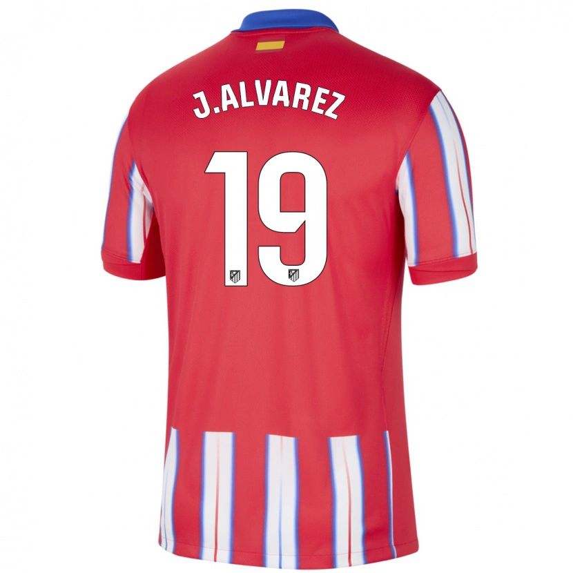 Danxen Herren Julián Alvarez #19 Rot Weiß Blau Heimtrikot Trikot 2024/25 T-Shirt