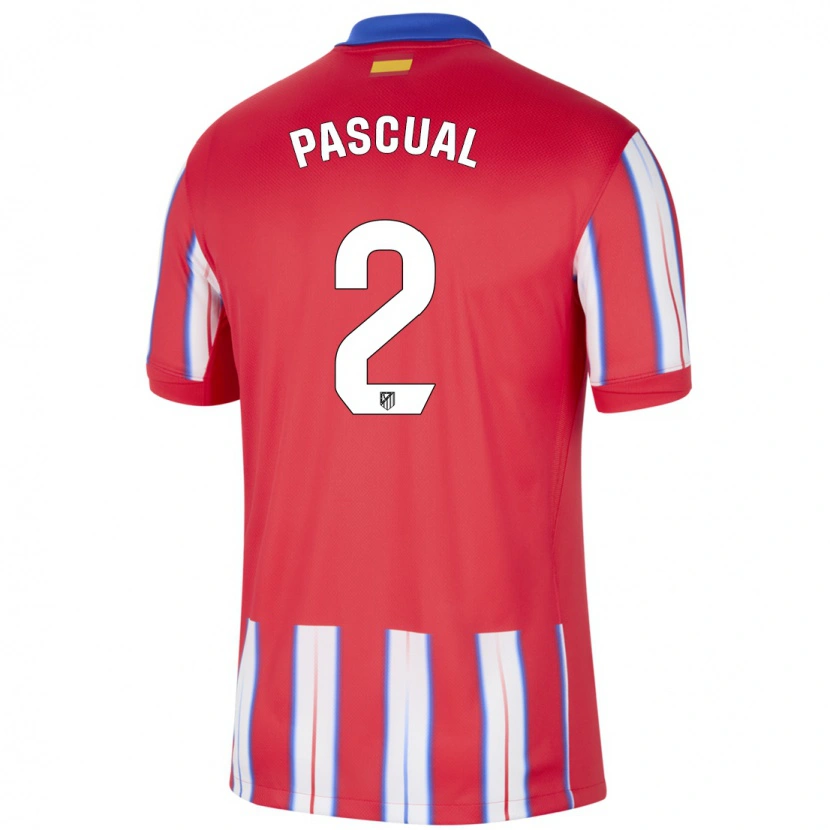 Danxen Herren Martín Pascual #2 Rot Weiß Blau Heimtrikot Trikot 2024/25 T-Shirt