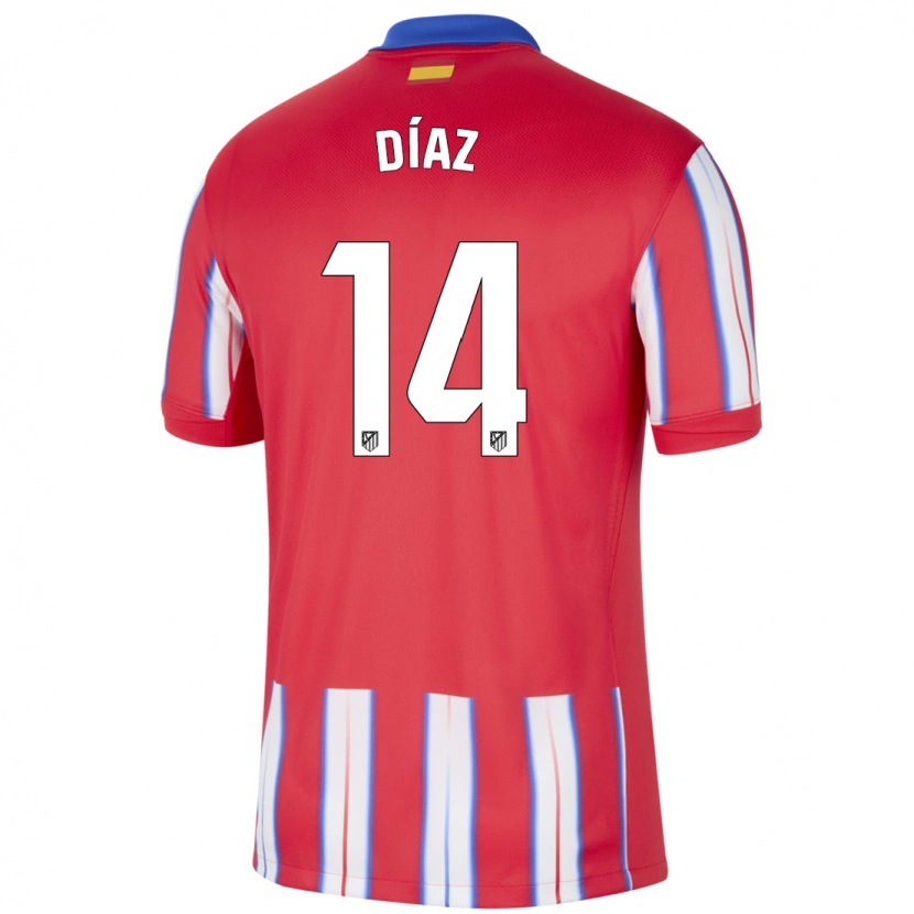 Danxen Herren Javier Díaz #14 Rot Weiß Blau Heimtrikot Trikot 2024/25 T-Shirt