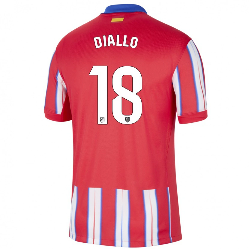 Danxen Herren Selu Diallo #18 Rot Weiß Blau Heimtrikot Trikot 2024/25 T-Shirt