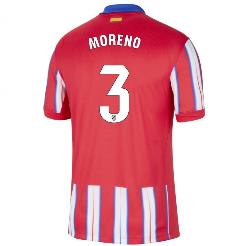 Danxen Herren Marco Moreno #3 Rot Weiß Blau Heimtrikot Trikot 2024/25 T-Shirt