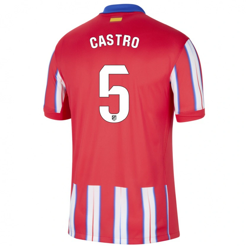Danxen Herren Oscar Castro #5 Rot Weiß Blau Heimtrikot Trikot 2024/25 T-Shirt