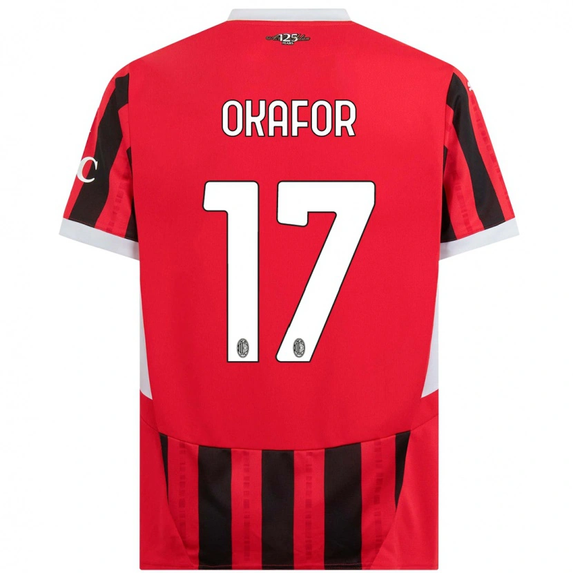 Danxen Herren Noah Okafor #17 Rot Schwarz Heimtrikot Trikot 2024/25 T-Shirt