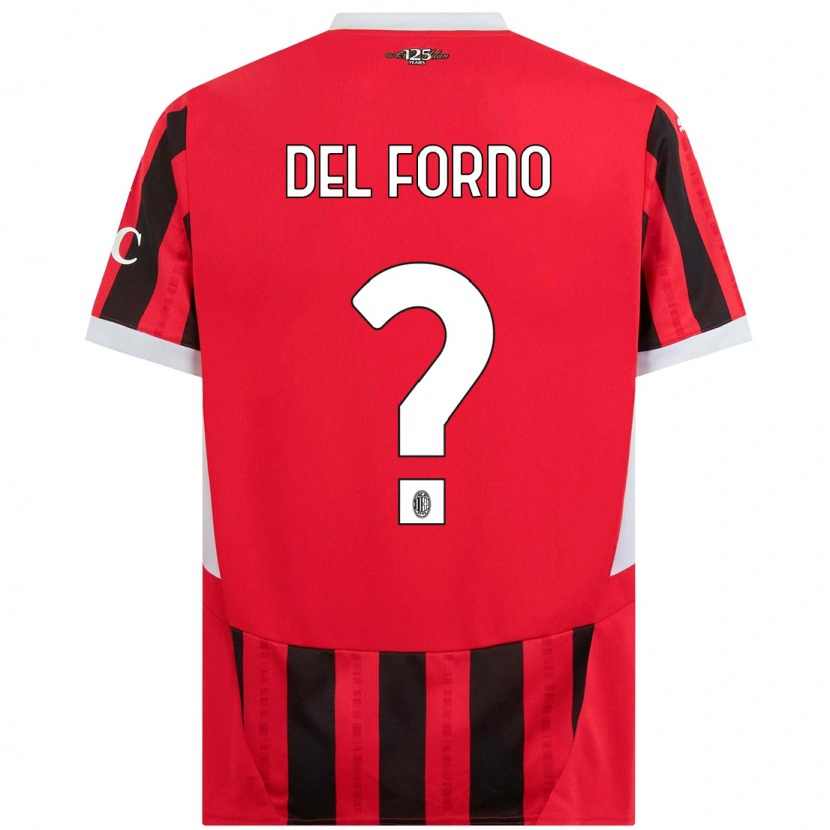 Danxen Herren Luca Del Forno #0 Rot Schwarz Heimtrikot Trikot 2024/25 T-Shirt
