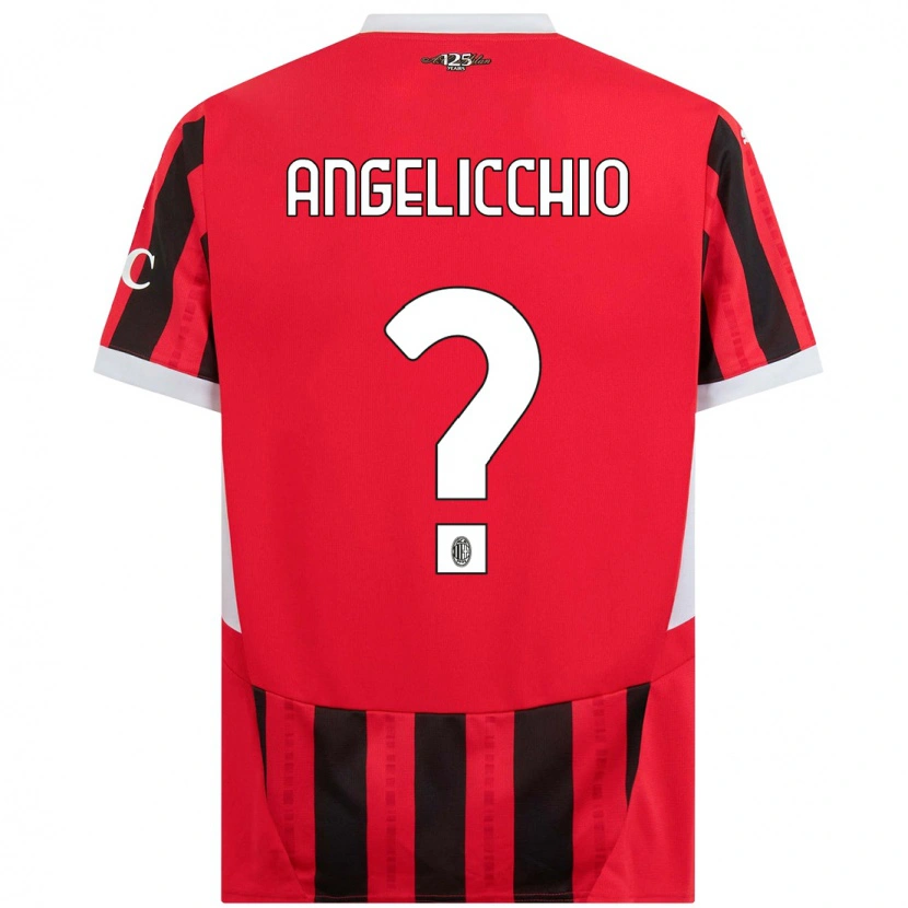 Danxen Herren Mattia Angelicchio #0 Rot Schwarz Heimtrikot Trikot 2024/25 T-Shirt