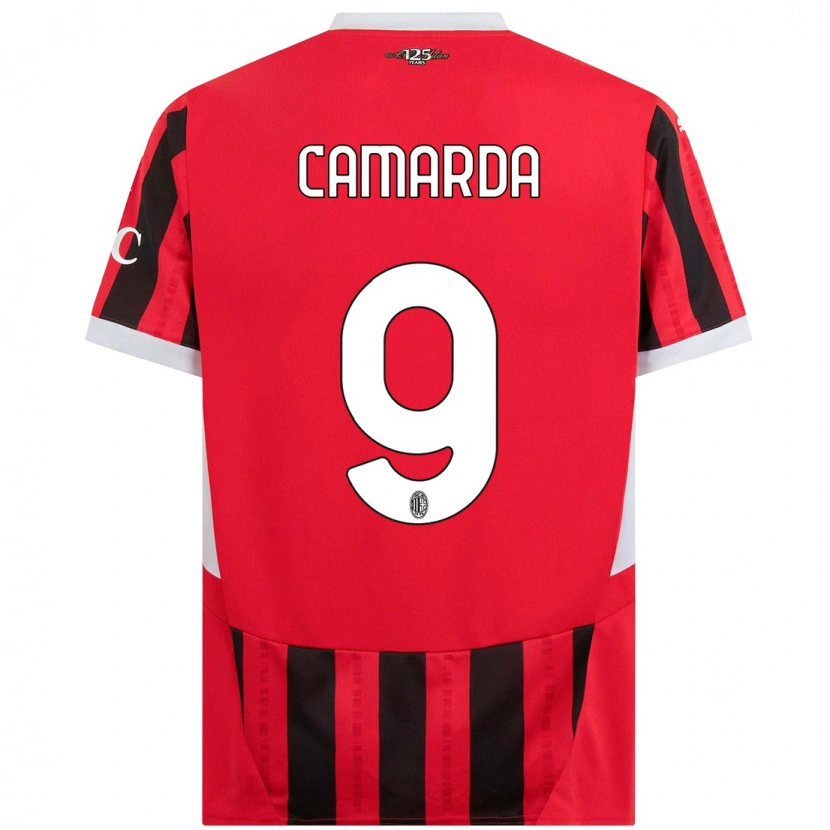 Danxen Herren Francesco Camarda #9 Rot Schwarz Heimtrikot Trikot 2024/25 T-Shirt