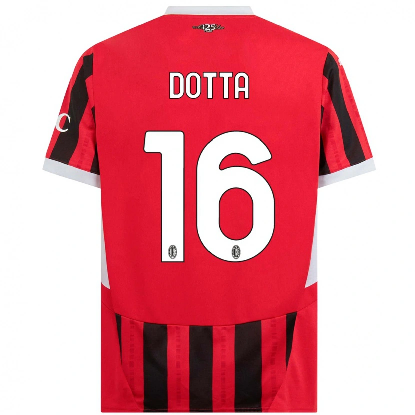 Danxen Herren Cristiano Dotta #16 Rot Schwarz Heimtrikot Trikot 2024/25 T-Shirt
