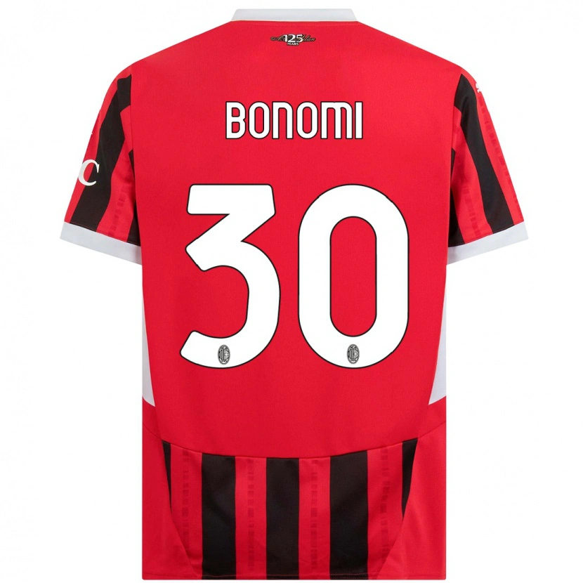 Danxen Herren Alessandro Bonomi #30 Rot Schwarz Heimtrikot Trikot 2024/25 T-Shirt