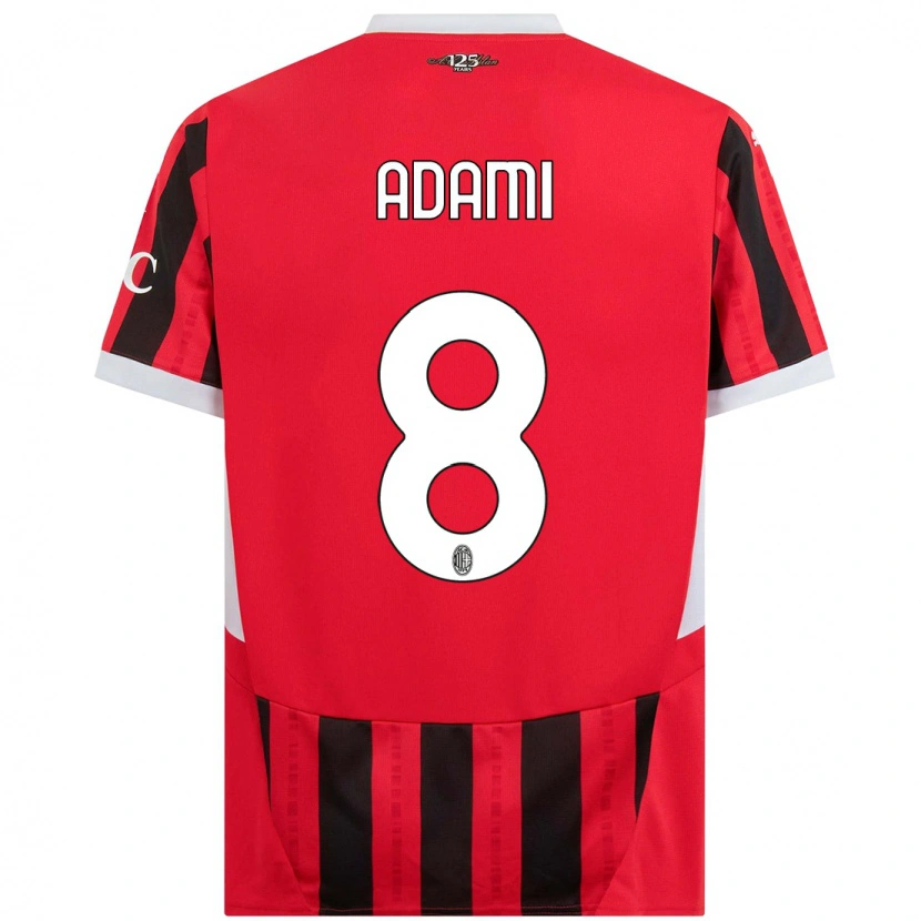 Danxen Herren Greta Adami #8 Rot Schwarz Heimtrikot Trikot 2024/25 T-Shirt